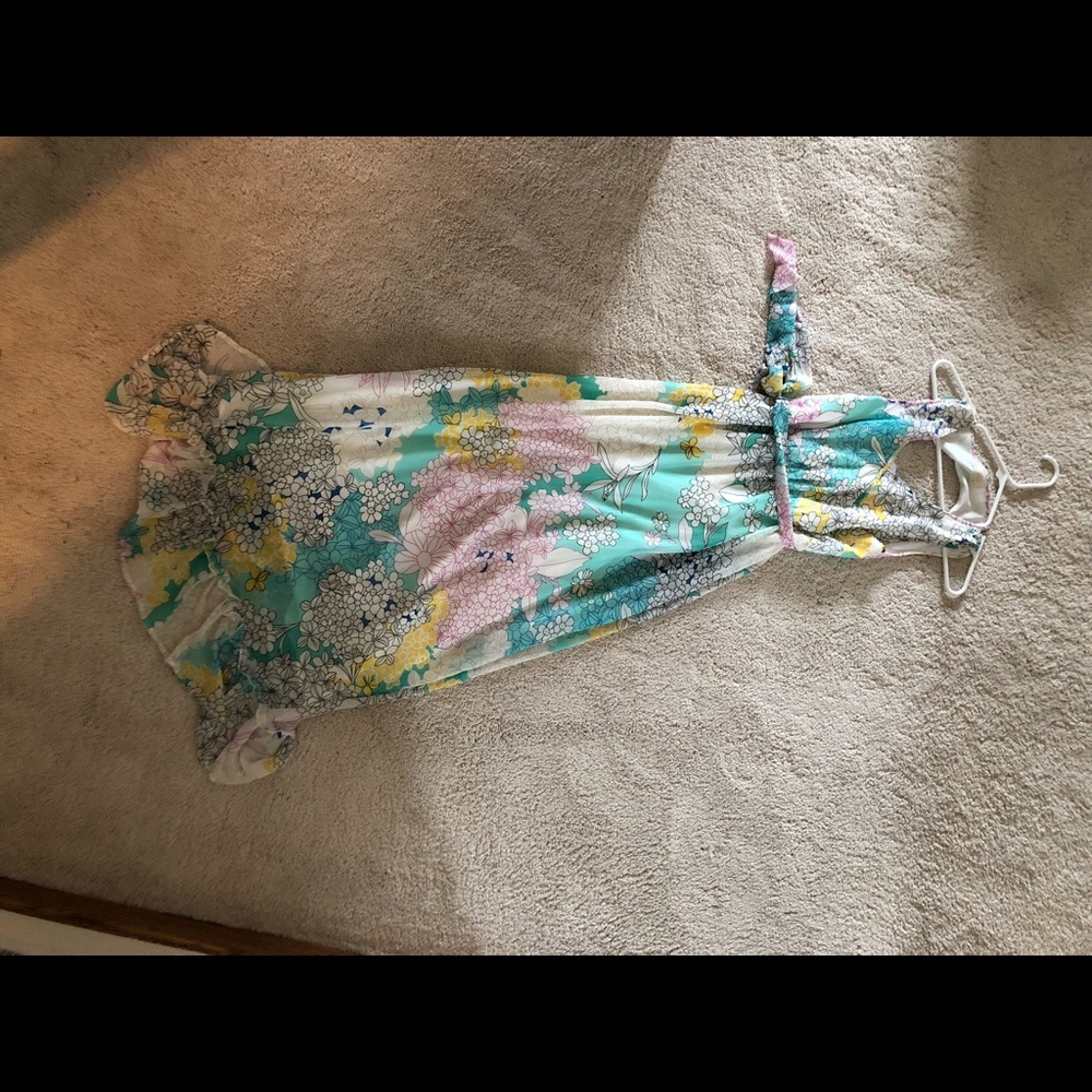 Tulle brand floral maxi dress